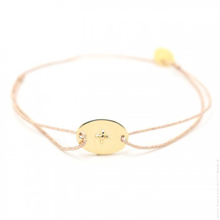 Gold Plated circle Cord Bracelet