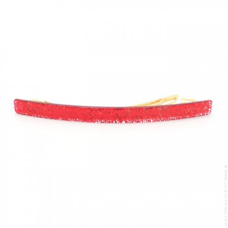 Glitter red thin hair clip
