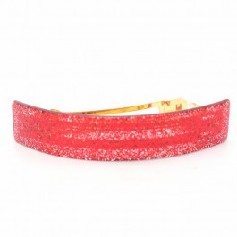 Barrettes à cheveux rouge pailletté