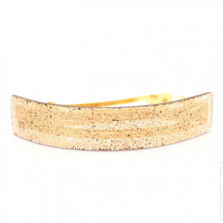 Barrettes à cheveux fine dorée paillettée