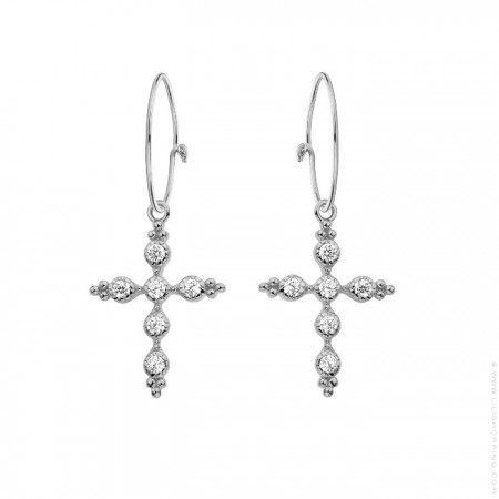 Boucles d'oreilles étoile du nord plaquées argent