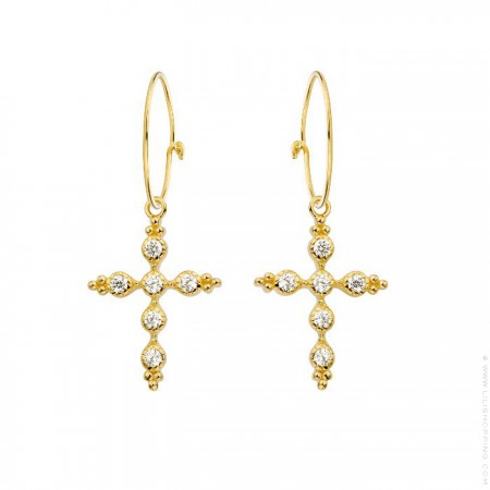 Boucles d'oreilles étoile du nord plaquées or