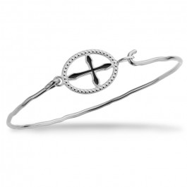 Bracelet Croix Girona plaqué argent