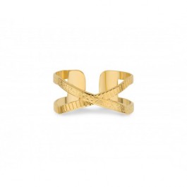 Striated Soho gold Plated Ring
