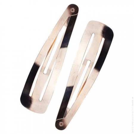 Set de 2 barrettes clic clac XL roses