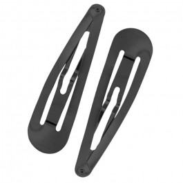Set de 2 barrettes clic clac XL noires