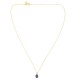 Gold plated necklace with blue saphir cabochon