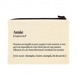 Amie printed cotton pouch