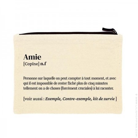 Amie printed cotton pouch