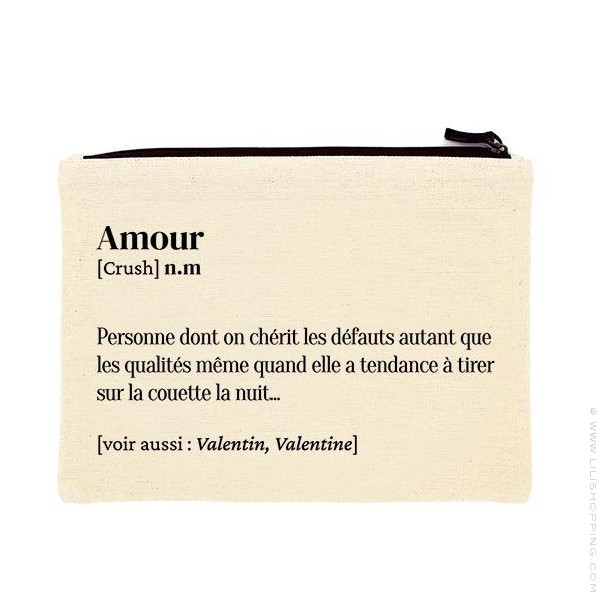 Amour Printed Cotton Pouch Lili Shopping
