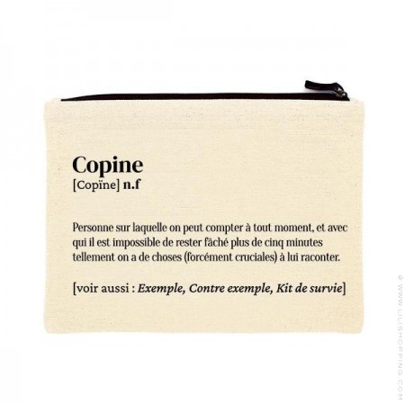 Copine printed cotton pouch