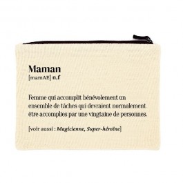 Maman printed cotton pouch