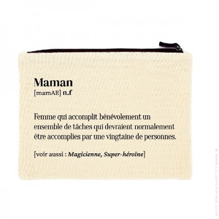 Maman printed cotton pouch