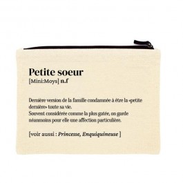 Petite soeur printed cotton pouch