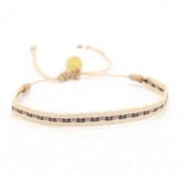Argentinas beige gunmetal pink gold bracelet