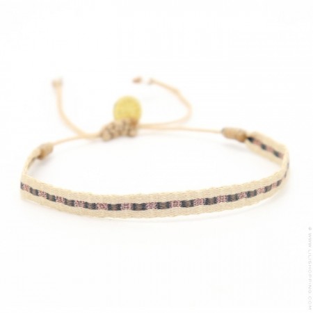 Argentinas beige gunmetal pink gold bracelet