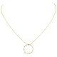 Gold Plated Ring Chain Necklace 