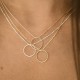 Gold Plated Ring Chain Necklace 