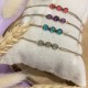 Bracelet Maya briolettes améthyste sur lien lurex