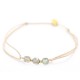 3 stones on a lurex Bracelet