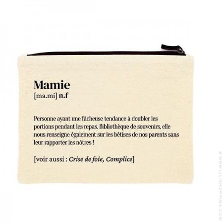 Maman printed cotton pouch