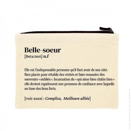 Belle Soeur printed cotton pouch