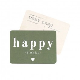 Carte postale Cinq Mai - Happy Birthday kaki