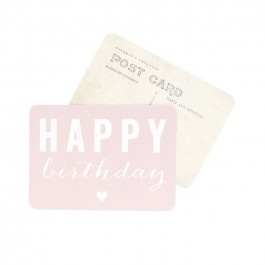 Happy Birthday powder pink Cinq Mai postcard