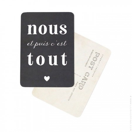 Nous et puis c'est tout slate grey Cinq Mai postcard