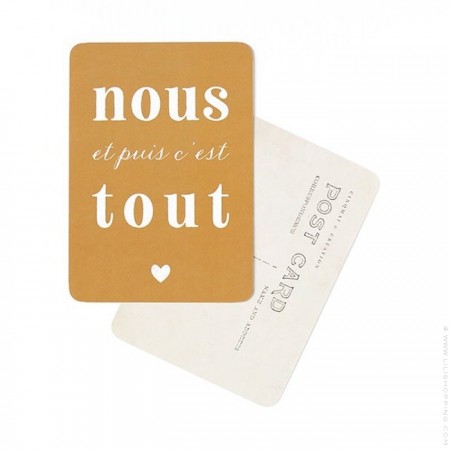 Nous et puis c'est tout ochre Cinq Mai postcard