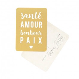 Carte postale Cinq Mai - Santé Amour Bonheur Paix