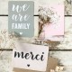 We are Family slate grey Cinq Mai postcard