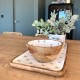 Bowl in mango wood with diamond enamel