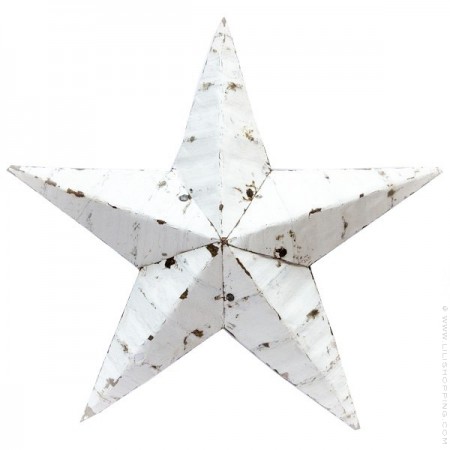 73 cm white Amish Star