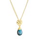 Kate aqua calchedony gold platted necklace