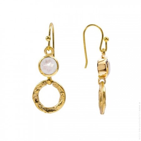 Larissa boho moonstone hoops earrings