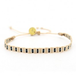 Argentinas cream black turquoise bracelet