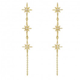 Boucles d'oreilles Diwali River plaquées or