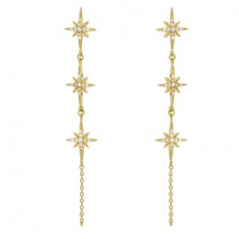 Diwali River gold platted earrings