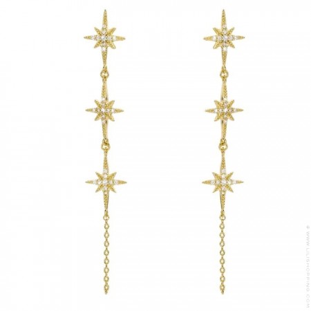 Queens gold platted earrings