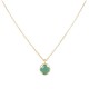 Gold plated necklace with a green aventurine