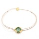 Turquoises and gold plated nuggets on a lurex Bracelet