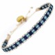 Bracelet Argentinas bleu, taupe et vert canard