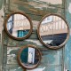 Miroir rotin rond 32 cm