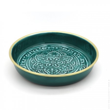 Green enamelled Berber cup