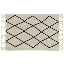 Tapis berbère coton beige lavable