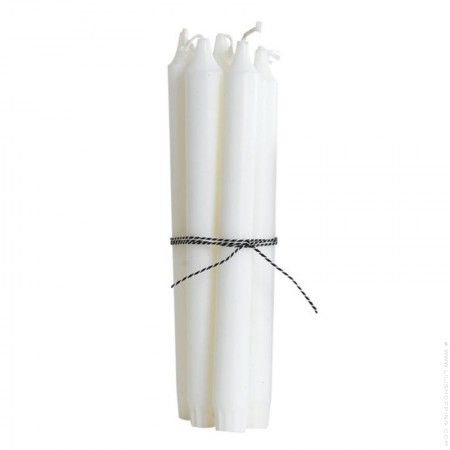 White 24 cm candle