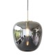 Brushed brass smoked glass 40 cm suspension