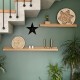 120 cm oak wall shelf