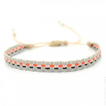 Argentinas grey navy orange bracelet